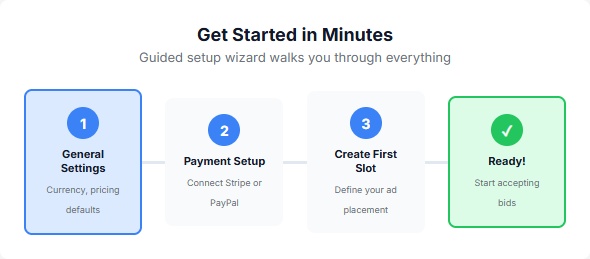 WP Advertiser Setup Wizard